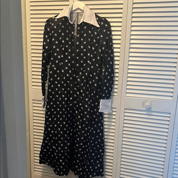 Wednesday Adam Tv series Netflix Accessories - # 0757 + Wednesday TV Series Stylish Black and White Dress